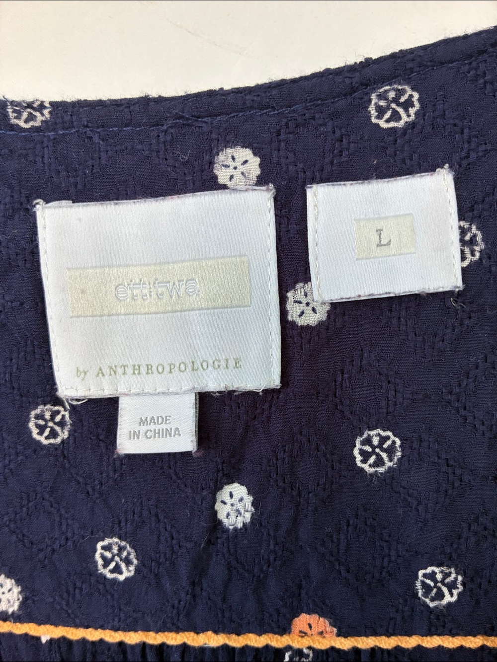 ett:twa by Anthropologie Navy Polka-Dot Short-Sleeve Romper Large - Picture 3 of 14